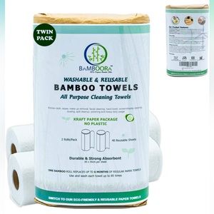 NWOT: Bamboo Reusable Paper Towels 2 Pack